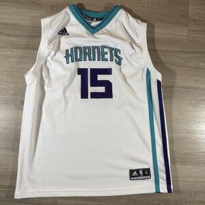 Adidas Kemba Walker #15 Charlotte‎ Hornets NBA Swingman Jersey Boys  Sz XL White